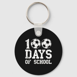 100 Days Of School Soccer For Teacher And Kids Key Ring