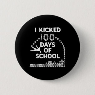 100 Days Of School Soccer Kids 100th Day Of 6 Cm Round Badge