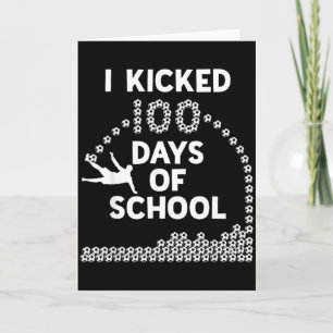 100 Days Of School Soccer Kids 100th Day Of T Shir Card