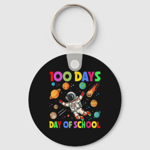 100 Days Of School Space Astronaut 100th Day Key Ring