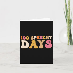 100 Days Of School Speech Therapy Happy 100th Day Card