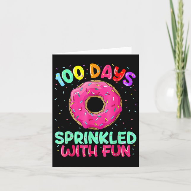 100 Days Of School Sprinkled With Fun2  Card (Front)