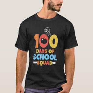 100 Days Of School Squad Cute Class Pupil Kids T-Shirt