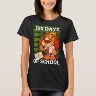100 Days of School; Student dog lover theme T-Shirt