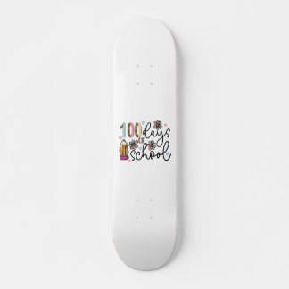 100 days of school sublimation skateboard