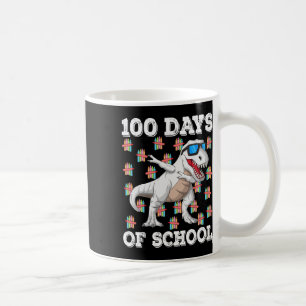 100 Days Of School T-rex Dabbing Kids Boys 100th D Coffee Mug