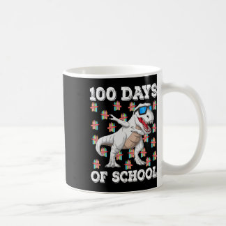 100 Days Of School T-rex Dabbing Kids Boys 100th D Coffee Mug