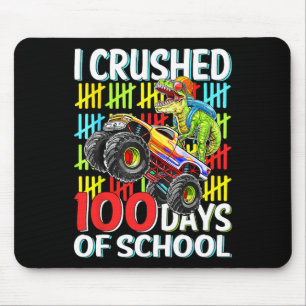 100 Days Of School T-rex Monster Truck 100th Day O Mouse Pad