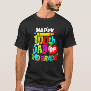 100 Days Of School Teacher 100th Day Of 2nd Grade T-Shirt