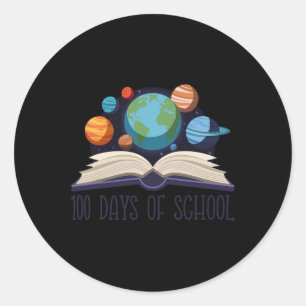 100 Days Of School Teacher 100th Day Of School Boy Classic Round Sticker