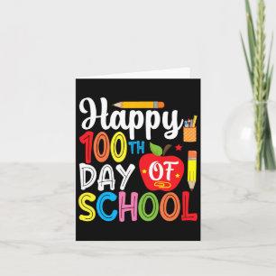 100 Days Of School Teacher And Student 1  Card