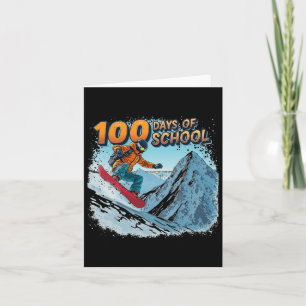 100 Days Of School Teacher And Student Funny  Card
