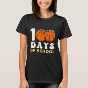 100 Days Of School Teacher Basketball Fun T-Shirt