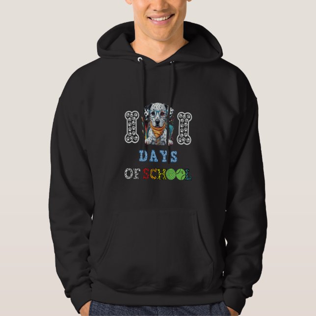 100 Days of School Teacher Dalmatian Dog Boys Girl Hoodie (Front)