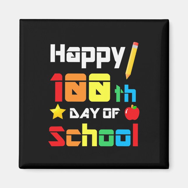 100 Days Of School Teacher Fun School  Magnet (Front)