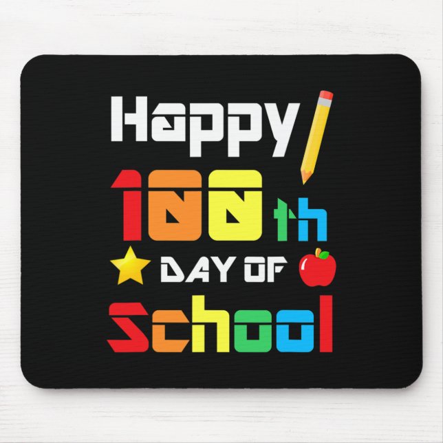 100 Days Of School Teacher Fun School  Mouse Pad (Front)
