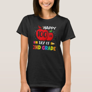 100 Days of School Teacher Girls Boys 2nd Grade 10 T-Shirt