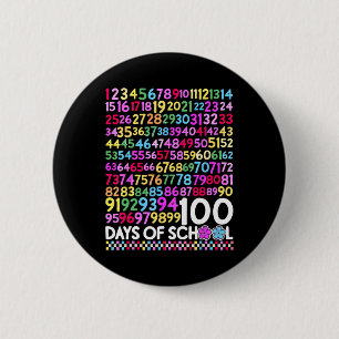 100 Days Of School Teacher Kid 100th Day Math Numb 6 Cm Round Badge