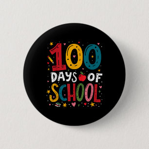 100 Days Of School Teacher Kid Boys 2025 100th 6 Cm Round Badge