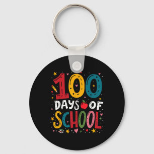 100 Days Of School Teacher Kid Boys 2025 100th Key Ring