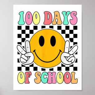100 Days Of School Teacher Kids 100th Day Of Poster