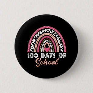 100 Days Of School Teacher Kids 100th Day Of Schoo 6 Cm Round Badge