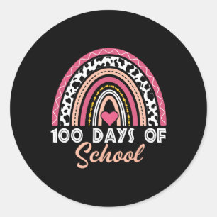100 Days Of School Teacher Kids 100th Day Of Schoo Classic Round Sticker
