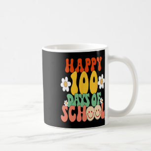 100 Days Of School Teacher Kids Groovy Happy100th Coffee Mug