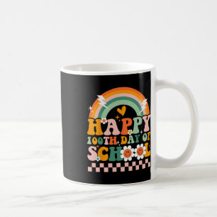 100 Days Of School Teacher Kids Retro Groovy 100th Coffee Mug