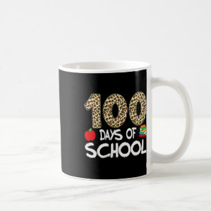100 Days Of School Teacher Leopard 100th Day Of Sc Coffee Mug
