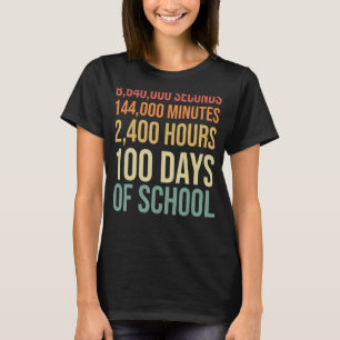 100 Days Of School Teacher Outfit 80s Retro Vintag T-Shirt