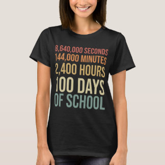 100 Days of School Teacher Outfit 80s Retro Vintag T-Shirt
