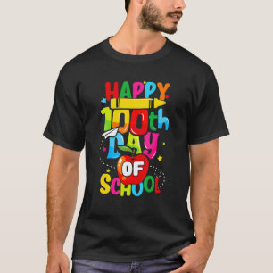 100 Days Of School Teacher Student Happy 100th day T-Shirt
