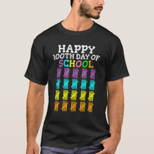 100 Days Of School Teacher Student Happy 100th Day T-Shirt