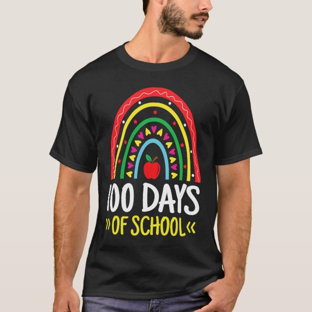 100 Days Of School Teacher Student Kids 100th Day  T-Shirt (Front)