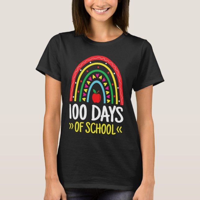 100 Days Of School Teacher Student Kids 100th Day  T-Shirt (Front)