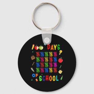 100 Days Of School Teacher Student's First 100 Day Key Ring