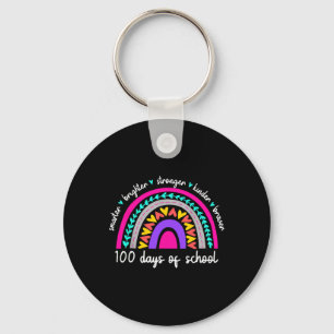 100 Days Of School Teacher Team Growth Mindset Cut Key Ring