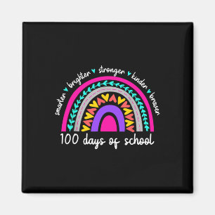 100 Days Of School Teacher Team Growth Mindset Cut Magnet