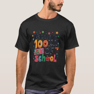 100 Days of School Teachers Kids Girls Boys Happy T-Shirt