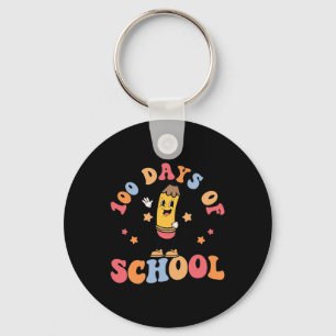 100 Days Of School Teachers Students 100th Day Sch Key Ring