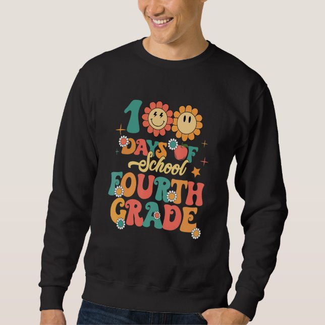 100 Days Of School Teachers Women Girls Happy 100t Sweatshirt (Front)