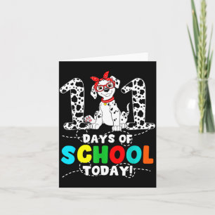 100 Days Of School Today Cute Dog Teacher Student Card