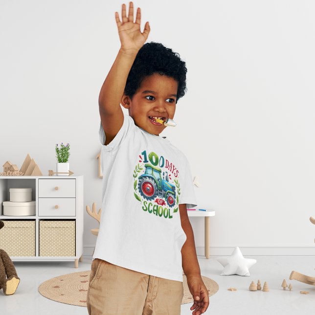 100 Days of School Tractor Celebration Toddler T-Shirt (Creator Uploaded)