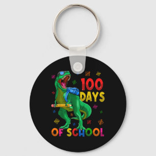 100 Days Of School Trex 100th Day Of School 100 Da Key Ring