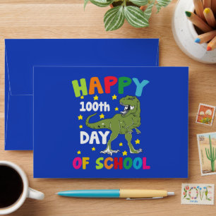 100 Days Of School Trex 100th Day of School Envelope