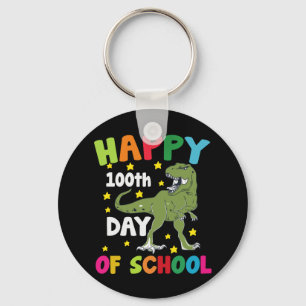 100 Days Of School Trex 100th Day of School  Key Ring