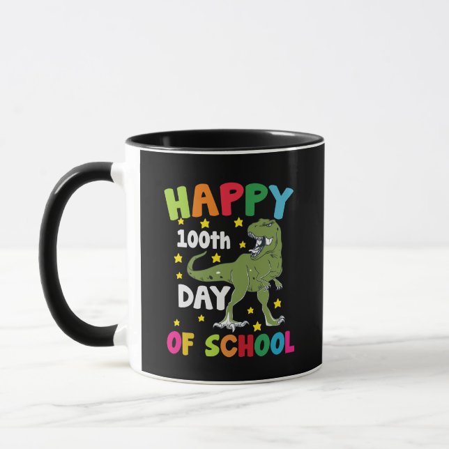 100 Days Of School Trex 100th Day of School  Mug (Left)