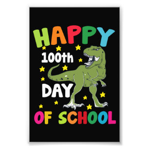 100 Days Of School Trex 100th Day of School  Photo Print