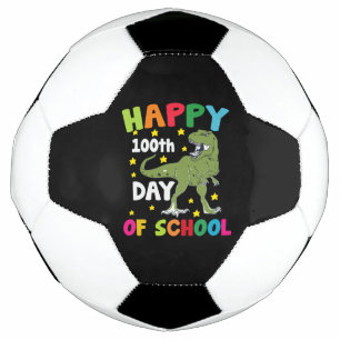 100 Days Of School Trex 100th Day of School Soccer Ball
